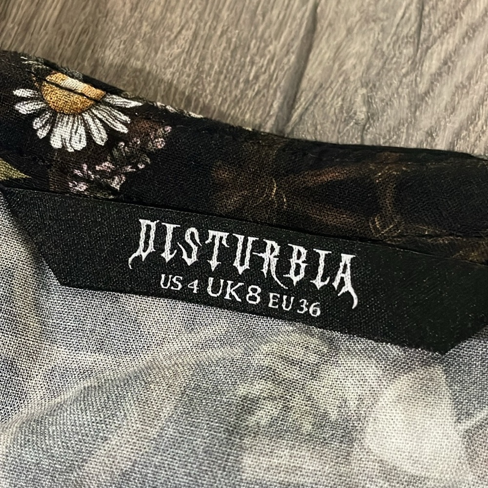 Disturbia Black Skull & Occult Print Mini Dress - Picture 5 of 5